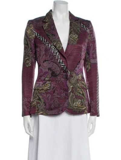 Pre-owned Etro Paisley Print Blazer In Multicolor