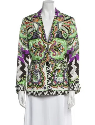 Pre-owned Etro Paisley Print Blazer In Neutral