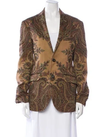 Pre-owned Etro Paisley Print Blazer In Neutral