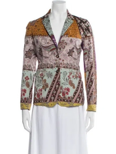 Pre-owned Etro Paisley Print Blazer In Neutral