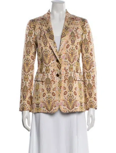 Pre-owned Etro Paisley Print Blazer In Neutral