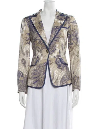 Pre-owned Etro Paisley Print Blazer In Neutrals