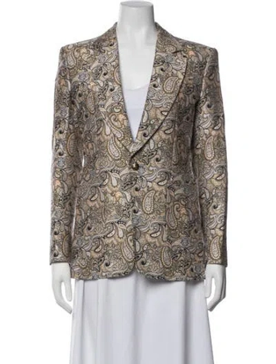 Pre-owned Etro Paisley Print Blazer In Neutrals