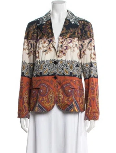 Pre-owned Etro Paisley Print Blazer In Neutrals