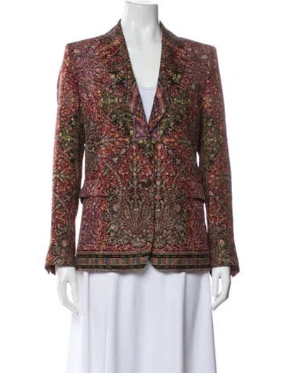 Pre-owned Etro Paisley Print Blazer In Purple