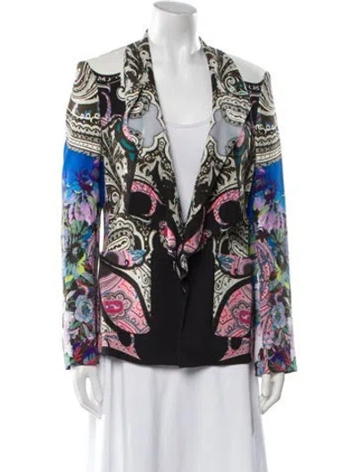Pre-owned Etro Paisley Print Blazer W/ Tags In Blue