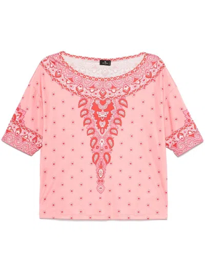Etro Paisley-print Blouse In Pink