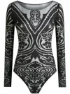 Etro , Paisley Tattoo Bodysuit, Woman, Black, Size L In Black