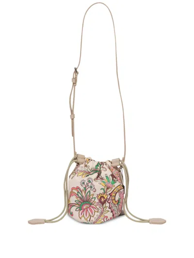 Etro Kids' Paisley-print Bucket Bag In White