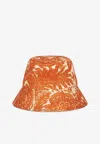 Etro Paisley Print Bucket Hat In Orange