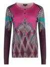 Etro Paisley-print Button-up Cardigan In Pink