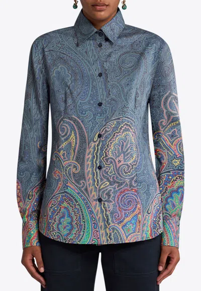 ETRO PAISLEY PRINT BUTTON-UP SHIRT