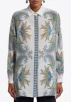 Etro Paisley Print Silk Shirt With Buttoned Cuffs