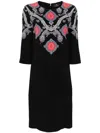 Etro Multicolor Paisley-print Midi Dress In 黑色