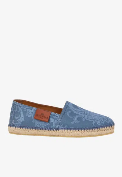 Etro Paisley Print Canvas Espadrilles In Multi