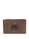 Etro Pagso-embroiderd Cardholder In Brown