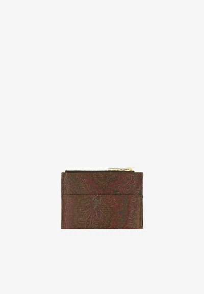 Etro Paisley-print Cardholder In Multi