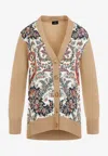 Etro Floral-print Panelled Cardigan In Multicolor