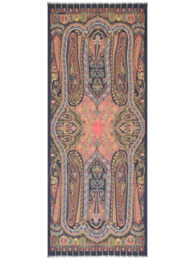 Etro Paisley-print Cashmere-blend Scarf In Multi