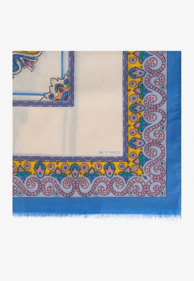 Etro Paisley Print Cashmere-blend Scarf In Multicolor
