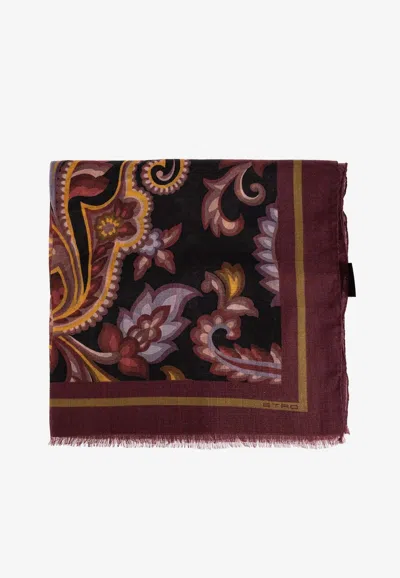 ETRO PAISLEY PRINT CASHMERE SCARF