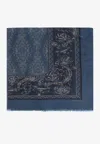 Etro Pattern Scarf In Navy