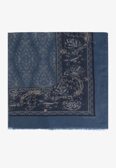 ETRO PAISLEY PRINT CASHMERE SCARF