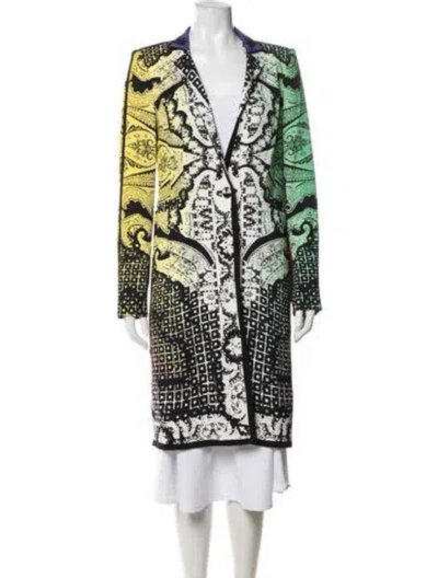 Pre-owned Etro Paisley Print Coat In Black