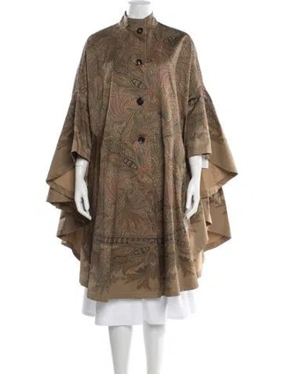 Pre-owned Etro Paisley Print Coat In Brown