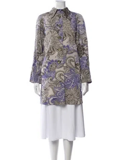 Pre-owned Etro Paisley Print Coat In Multicolor