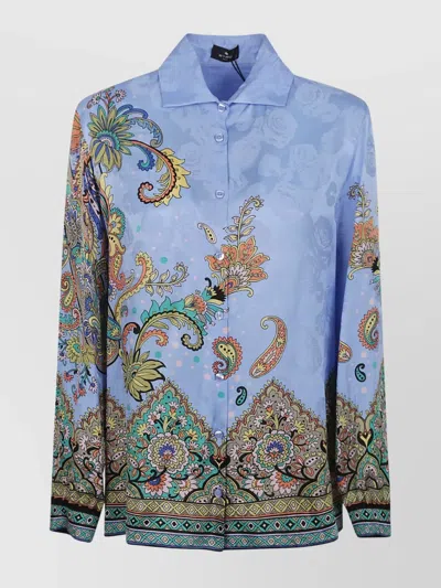 ETRO PAISLEY PRINT COLLARED NECK LONG SLEEVES SHIRT