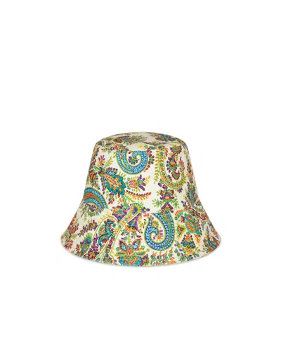 Etro Paisley-print Cotton Bucket Hat In Multicolor