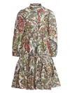 Etro Ivory Dress For Girl With Floral Paisley Print In Neutrals