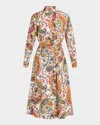 Etro Belted Paisley-print Cotton-voile Midi Shirt Dress In Multi