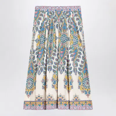 ETRO ETRO  PAISLEY PRINT COTTON MIDI SKIRT