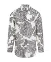 Etro Long-sleeved Soho Paisley Shirt In Gray