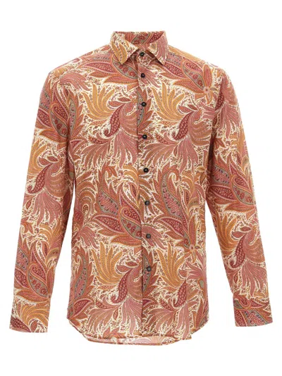 Etro Paisley Patterned Button-down Collar Shirt In Multi