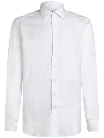 Etro Paisley-print Cotton Shirt In White
