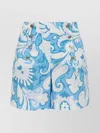 Etro Paisley-print Shorts In Blue