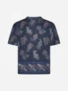 Etro Paisley-print Cotton T-shirt In Blue,multicolor