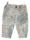 Etro Paisley-print Cotton Trousers In Gray