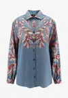 Etro Paisley Print Crepe De Chine Long-sleeved Shirt In Multi