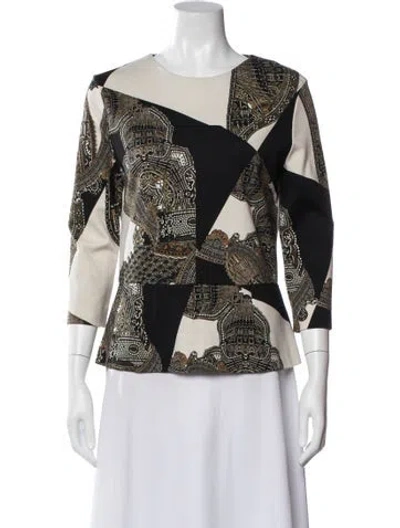 Pre-owned Etro Paisley Print Crew Neck Blouse In Multi