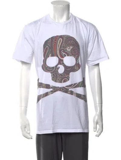 Pre-owned Etro Paisley Print Crew Neck T-shirt In White