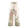 Etro Wide-leg Jeans With Intricate Floral Pattern In White