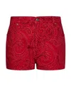 Etro Women Paisley Print Shorts In Red