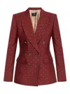 Etro Structured Lapel Buttoned Sleeve Jacket In Red