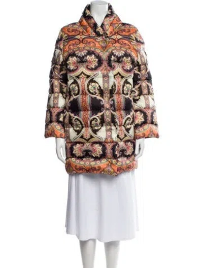 Pre-owned Etro Paisley Print Down Coat In Multicolor