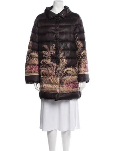 Pre-owned Etro Paisley Print Down Coat In Multicolor