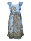 Etro Paisley-print Dress In Blue